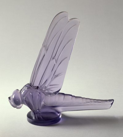 アメジストのフロストカーマスコット「Grande Libellule」（ガラス） 作： Rene Jules Lalique